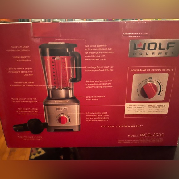 Wolf Gourmet Pro-Performance Blender - Picture 3 of 6